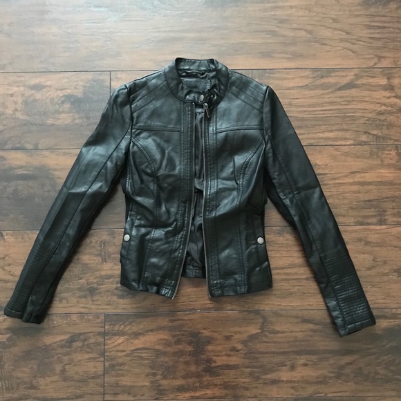 maurices black leather jacket